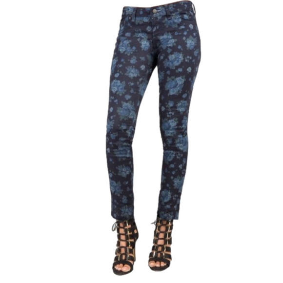 Boston Proper Floral Straight Leg Jeans Size 12 - Picture 1 of 6